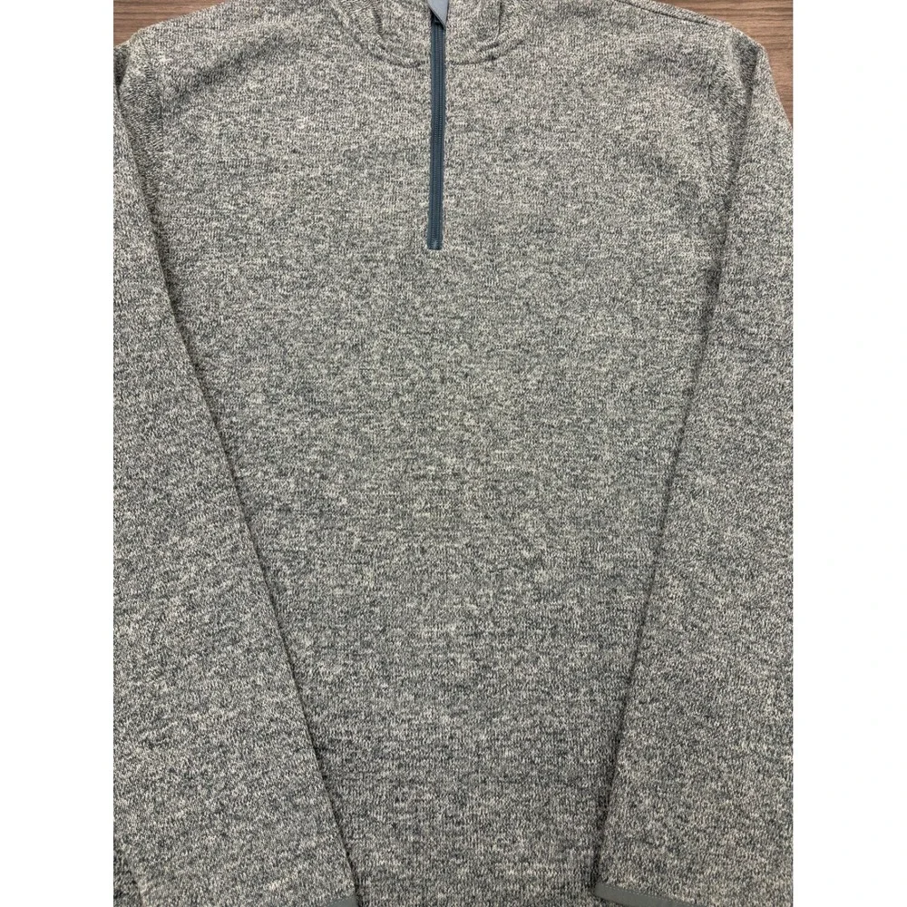 J.Crew Authentic Fleece Quarter(1/4)‎ Zip Pullover Sweater Large Gray